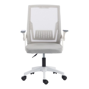 Scaun de birou, Penza, Alb, 58x48x102 cm - Img 5