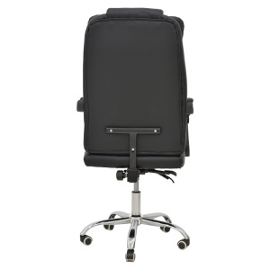 Scaun de birou Toronsi negru piele ecologica PU 60x68x128 cm - Img 5