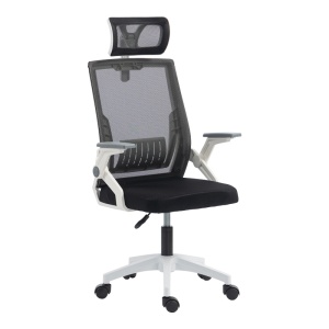 Scaun de birou V2, Plymot, Negru, 58x48x122 cm