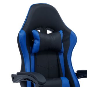 Scaun de gaming William piele ecologica negru - albastru - Img 5