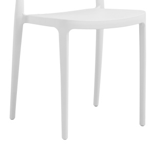 Scaun de gradina Amvroan cu protectie UV alb plastic PP 51x49x79.5 cm - Img 3