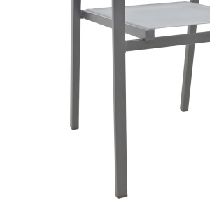Scaun de gradina Confidence metal antracit si textilena gri 54x54x86 cm - Img 7