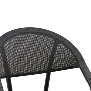 Scaun de grădină Isaia Negru 57x57x83 cm - Img 5
