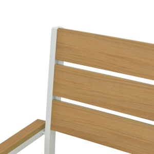 Scaun de gradina Stivuibil, Breze, Alb, 60x57.5x88 cm - Img 7