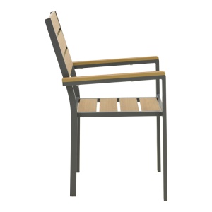 Scaun de gradina stivuibil, Breze, Antracit, 60x57.5x88 cm - Img 4
