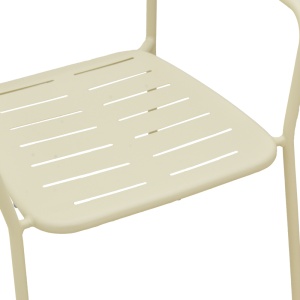 Scaun de gradina Stivuibil, Deraby, Crem, 45.5x56x83 cm - Img 8