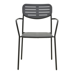 Scaun de gradina Stivuibil, Deraby, Negru, 45.5x56x83 cm - Img 5