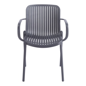 Scaun de gradina Stivuibil, Teragi, Antracit, 57x59x82 cm - Img 5