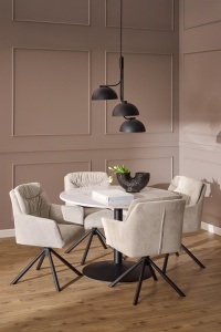 Scaun dining Alonso, Bej, 85.5x64x60.5 cm - Img 3