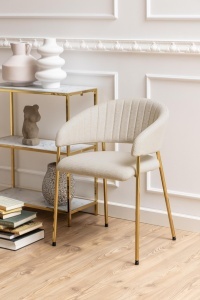 Scaun dining Ann, Bej, 77.5x54.5x54 cm - Img 2