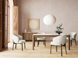 Scaun dining Darlene, Fumuriu mat, 80.5x55.5x60 cm - Img 2