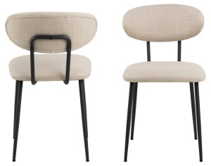 Scaun dining Denise, Bej, 78.5x43.5x53 cm - Img 4
