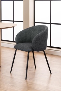 Scaun dining Eleanor, Gri, 79x55.5x55 cm
