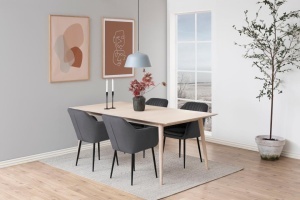 Scaun dining Emilia, Gri, 83x57x61 cm - Img 2