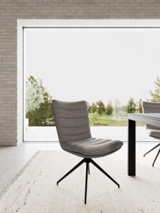 Scaun dining Grafton, Gri, 96.5x50.5x65 cm