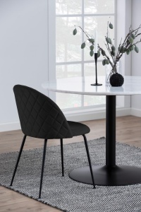 Scaun dining Louise, Negru, 80.5x49.5x54 cm - Img 2
