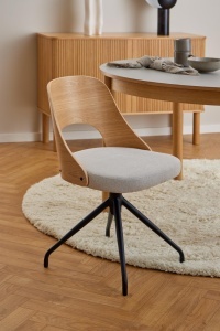 Scaun dining Lucy, Bej, 79x48x53 cm - Img 2