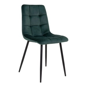 Scaun dining Middelfart, Verde inchis, 55x44x86 cm - Img 5