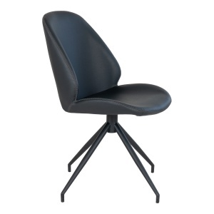 Scaun dining Monte Carlo, Negru, 60x50x88 cm
