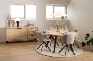 Scaun dining Pippa, Bej, 80x46x58 cm - Img 5