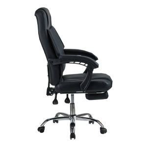 Scaun directoral de birou cu suport picioare, Vimmi, Pako, Negru 60x62.5x112 cm - Img 3