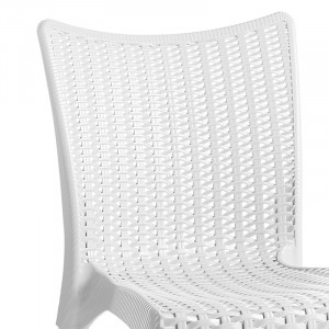 Scaun exterior Confident plastic culoare alba - Img 2