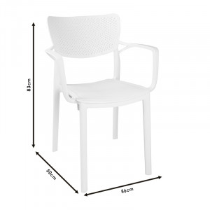 Scaun exterior Frontline plastic culoare antracit - Img 4