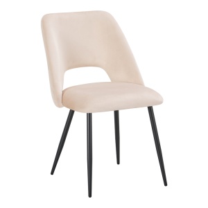 Scaun Nelda, Bej/Negru, 44x58x82 cm