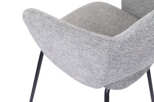 Scaun ROWLEY, Gri, 58x83x58 cm - Img 2