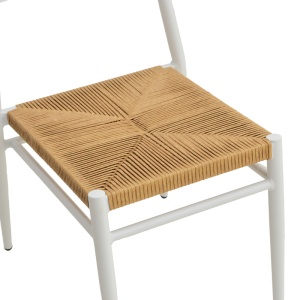 Scaun stivuibil, Giardino, Alb, 56x45x82 cm - Img 8