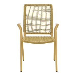 Scaun stivuibil, Weave, Bej, 63x57x86 cm - Img 5