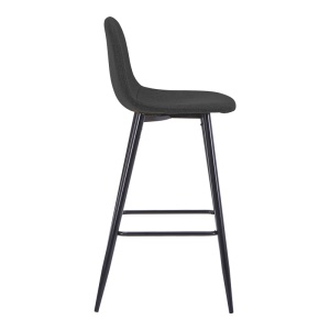 Scaun tip bar Bella, Negru, 41.5x49x98 cm - Img 3
