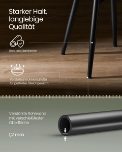 Scaun Vasagle Negru 48x48x48.2 cm - Img 5