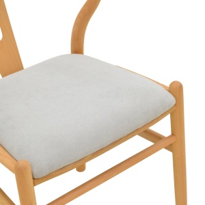 Scaun Wishbone, Gri, 51x58x73 cm - Img 8
