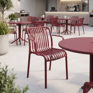 Scaun Zoi, Rosu bordo, 54x57.5x79 cm