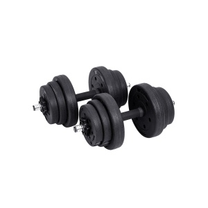Set 2 buc. Gantere 2x10 kg Songmics Negru 42x21.5x21.5 cm - Img 2
