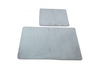 Set 2 Covorase de Baie Plush Gri Deschis - Img 2