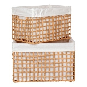 Set 2 piese Cosuri decorative Bustelo, Natural, 35x25x22 cm