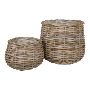 Set 2 piese Cosuri decorative Pulo, Gri, 38x38x34 cm - Img 5