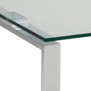 Set 2 piese Masute de cafea Katrine, Transparent, 45x115x69 cm - Img 5
