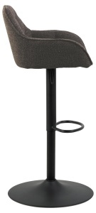 Set 2 piese Scaune de bar Brooke, Gri, 109x52x52 cm - Img 5