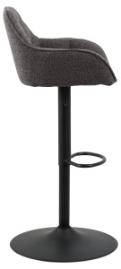 Set 2 piese Scaune de bar Brooke V1, Gri, 109x52x52 cm - Img 5