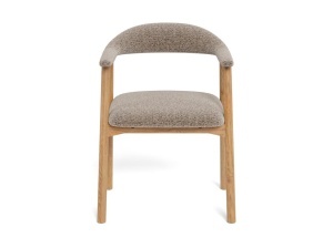 Set 2 piese Scaune dining Addi, Bej, 75.5x56x54 cm - Img 5