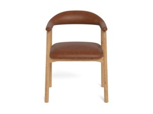 Set 2 piese Scaune dining Addi, Maro, 75.5x56x54 cm - Img 4