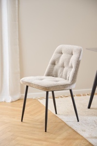 Set 2 piese Scaune dining Brooke, Bej, 84x50x55 cm - Img 2