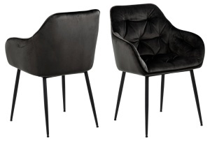 Set 2 piese Scaune dining Brooke V1, Gri, 83x58x55 cm - Img 3