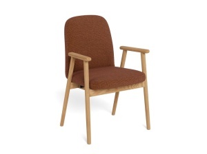 Set 2 piese Scaune dining Calvin, Portocaliu, 88x55x60.5 cm - Img 2