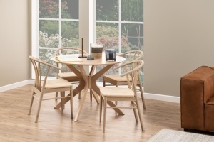 Set 2 piese Scaune dining Cassandra, Alb, 83x54x54 cm - Img 2