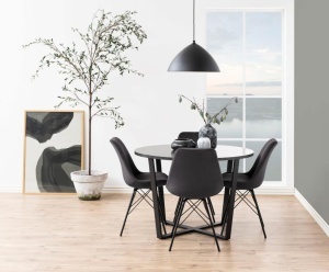 Set 2 piese Scaune dining Eris V1, Gri, 85.5x48.5x54 cm
