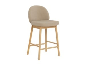 Set 2 piese Scaune inalte Sophia, Bej, 88.5x48x49.5 cm - Img 3